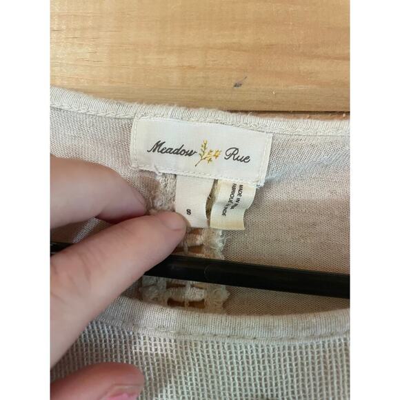 Anthropologie Meadow Rue Saba Embroidered Pullover Shirt Top. Size S.Dolman goth - Picture 4 of 8